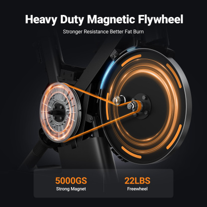 MERACH Exercise Bike,Smart Magnetic Stationary Bike with Adjustable Incline ±6° Grade Level,Max 350lbs Weight Capacity with Bluetooth APP for Home workout