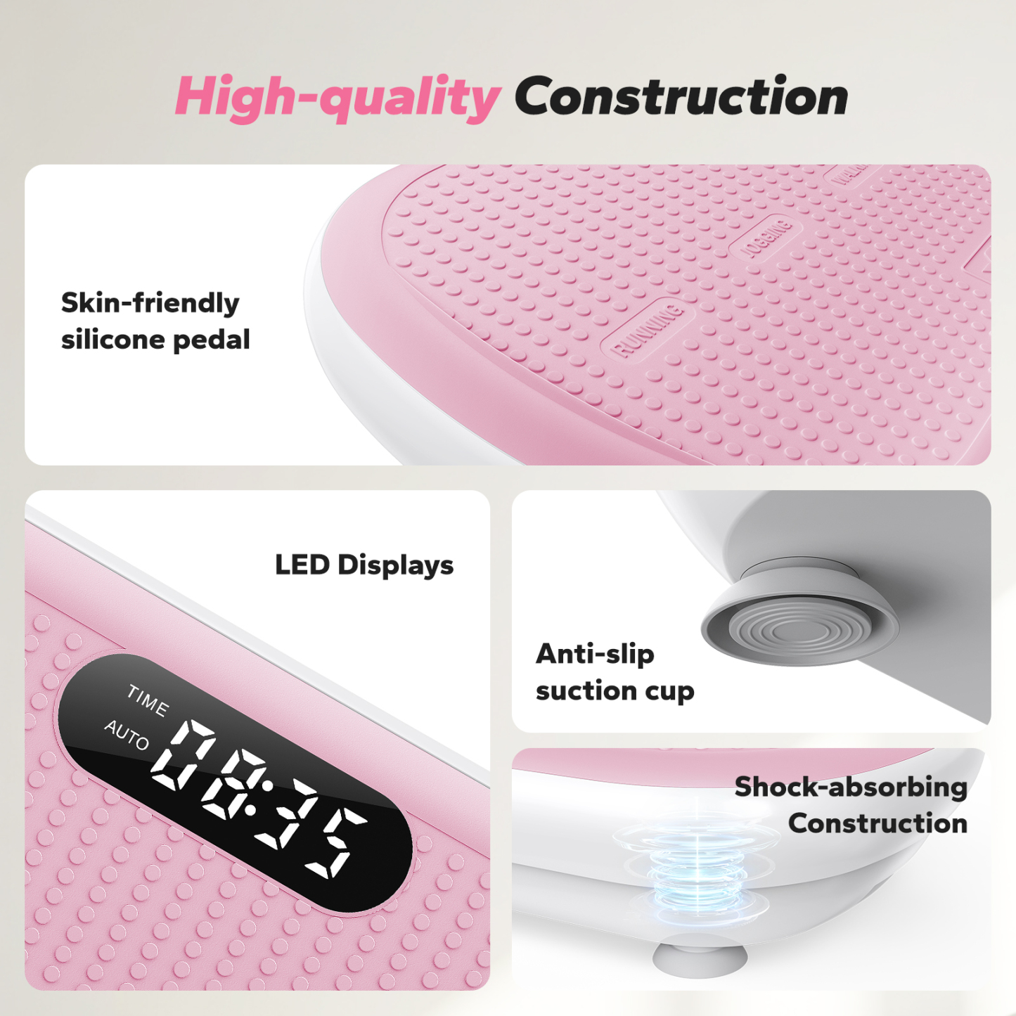 MERACH Vibration Plate Exercise Machine: Upgraded Width & Motor, Supports 440LBS, Bluetooth, Silicone Pedals, Deep Fat Burn, Smart Auto Start/Stop