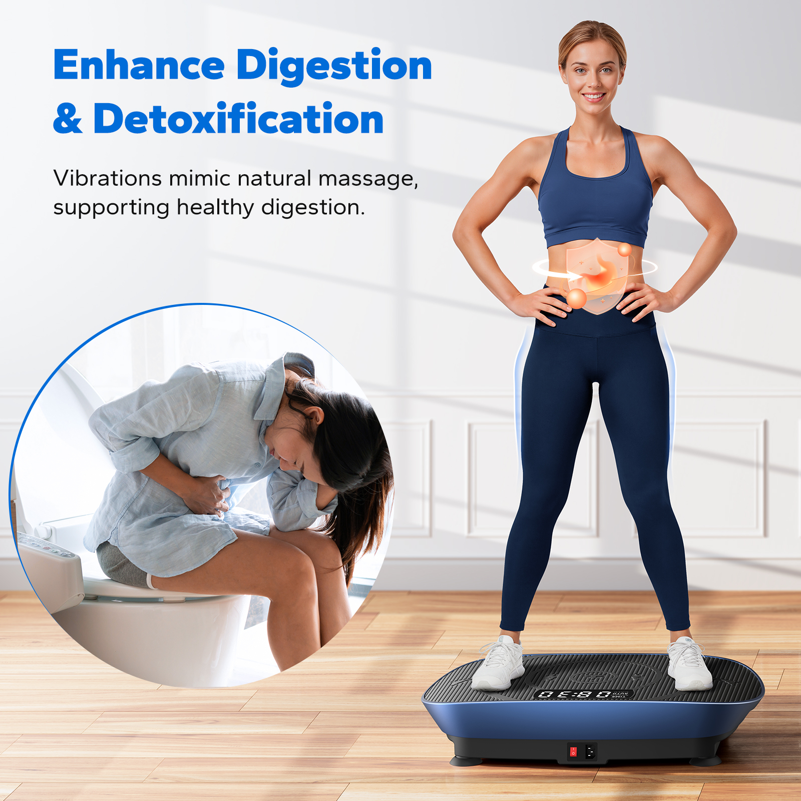 MERACH Compact Vibration Plate Exercise Machine, Mini Whole Body Shake Platform Exercise Machine with Remote Control