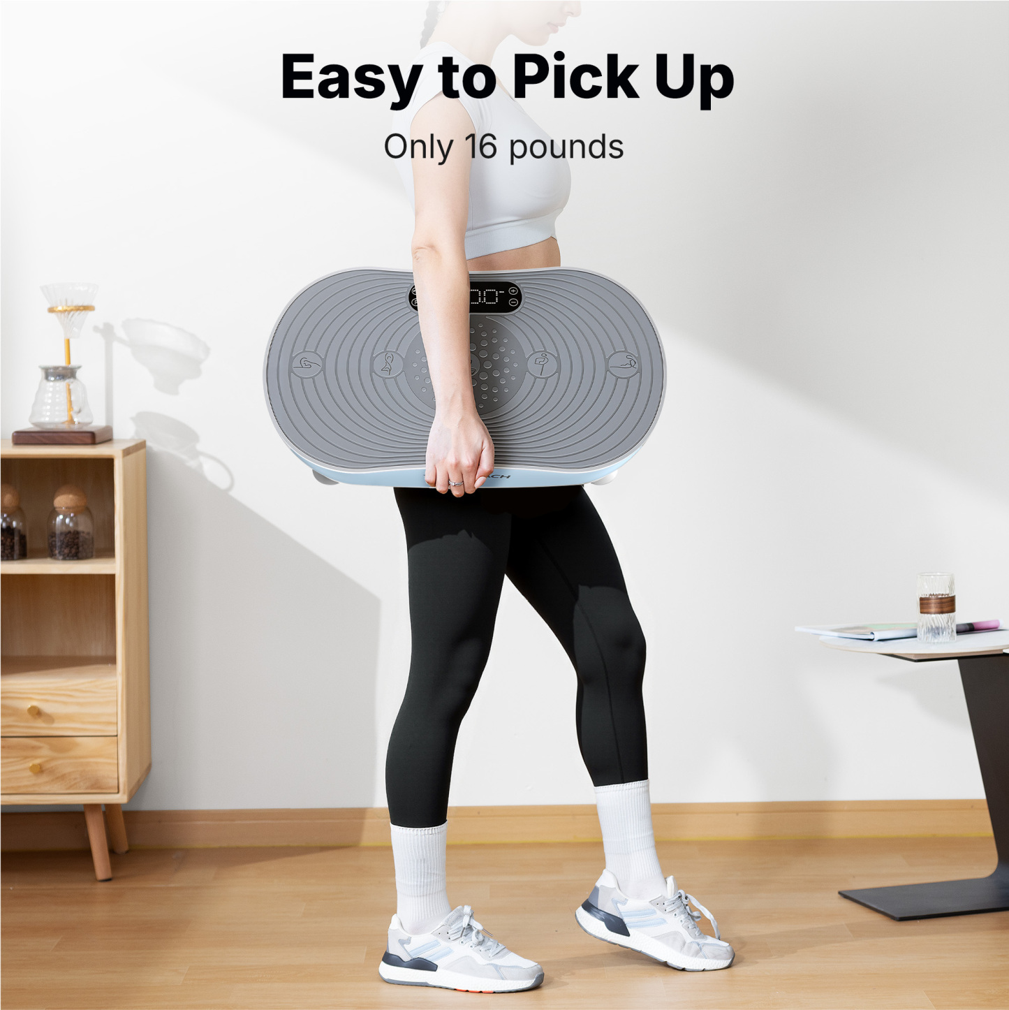 MERACH Vibration Plate Exercise Machine with LED Touch Screen, 99 Speed Levels, Bluetooth & Resistance Bands, Full Body Workout Platform for Home Fitness Training