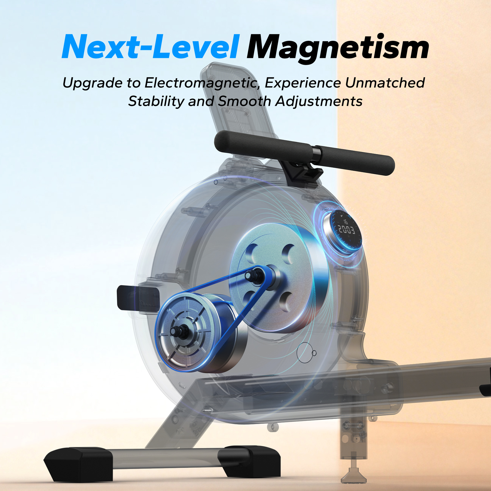 MERACH Rower Machine Bluetooth 16 levels Quiet Magnetic Smart Auto Resistance Rower for Home Use