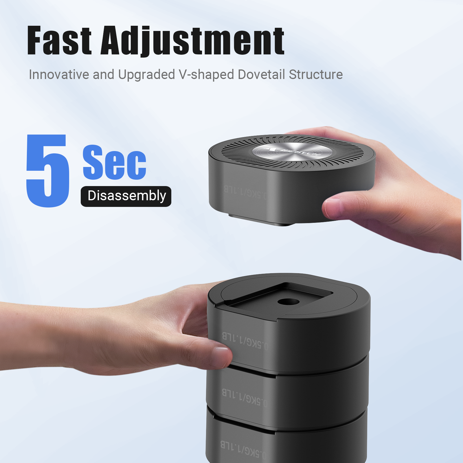 MERACH 8.8 lbs Adjustable Dumbbells Set of 2, 4-in-1 Free Weights for Women, Hand Weights for Home Gym, Black