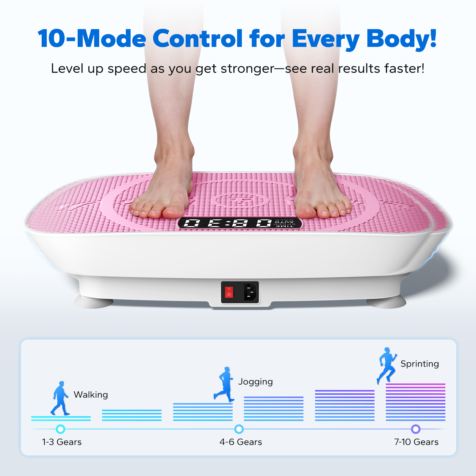MERACH Compact Vibrating Plate Muscle Toner, Whole Body Vibration Plate Exercise Machine with Remote Control