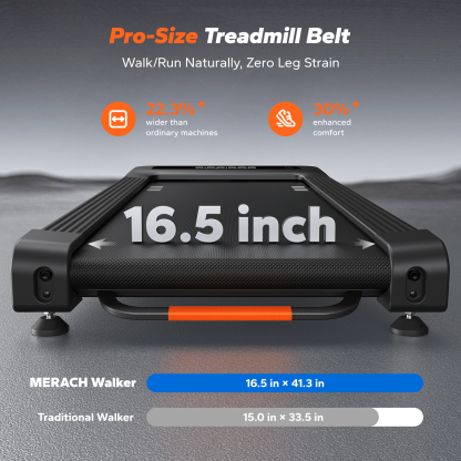 MERACH W50 Walking Pad with 12% Auto Incline, 3.5 HP Under Desk Treadmill with 400 lbs Weight Capacity, Remote Control, APP