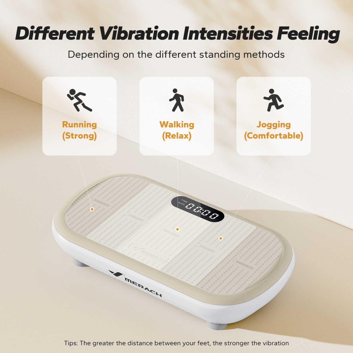 MERACH Vibration Plate Exercise Machine: Upgraded Width & Motor, Supports 440LBS, Bluetooth, Silicone Pedals, Deep Fat Burn, Smart Auto Start/Stop