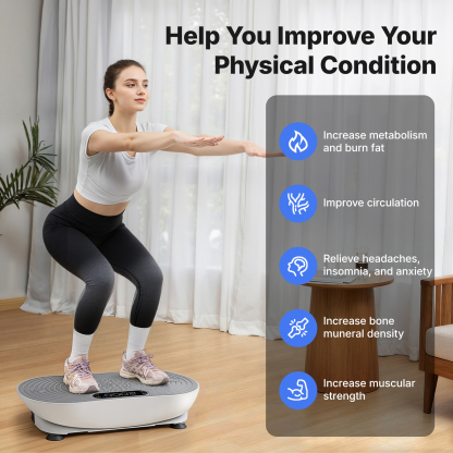 MERACH Vibration Plate Exercise Machine with LED Touch Screen, 99 Speed Levels, Bluetooth & Resistance Bands, Full Body Workout Platform for Home Fitness Training