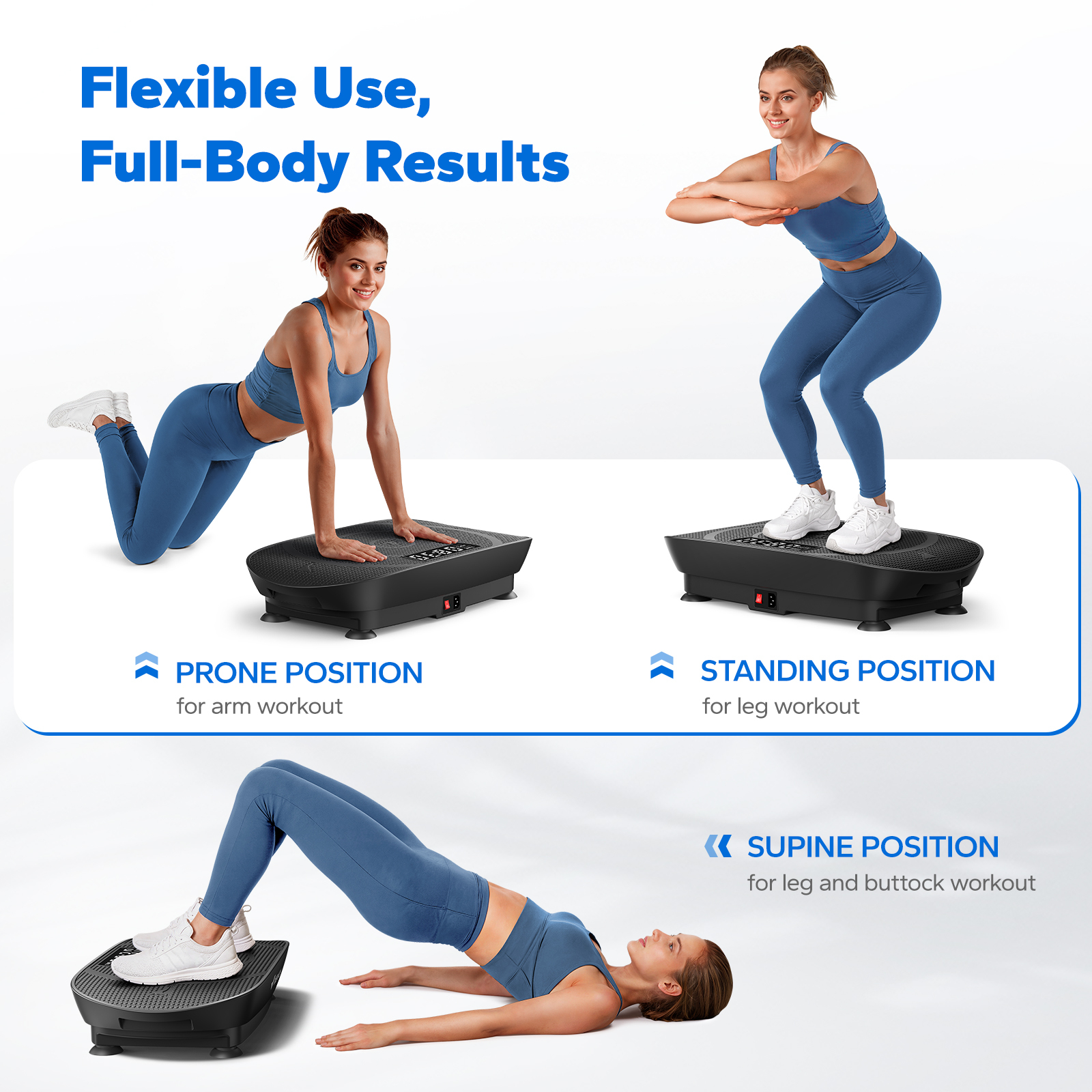 MERACH Compact Vibration Plate Exercise Machine, Mini Whole Body Shake Platform Exercise Machine with Remote Control