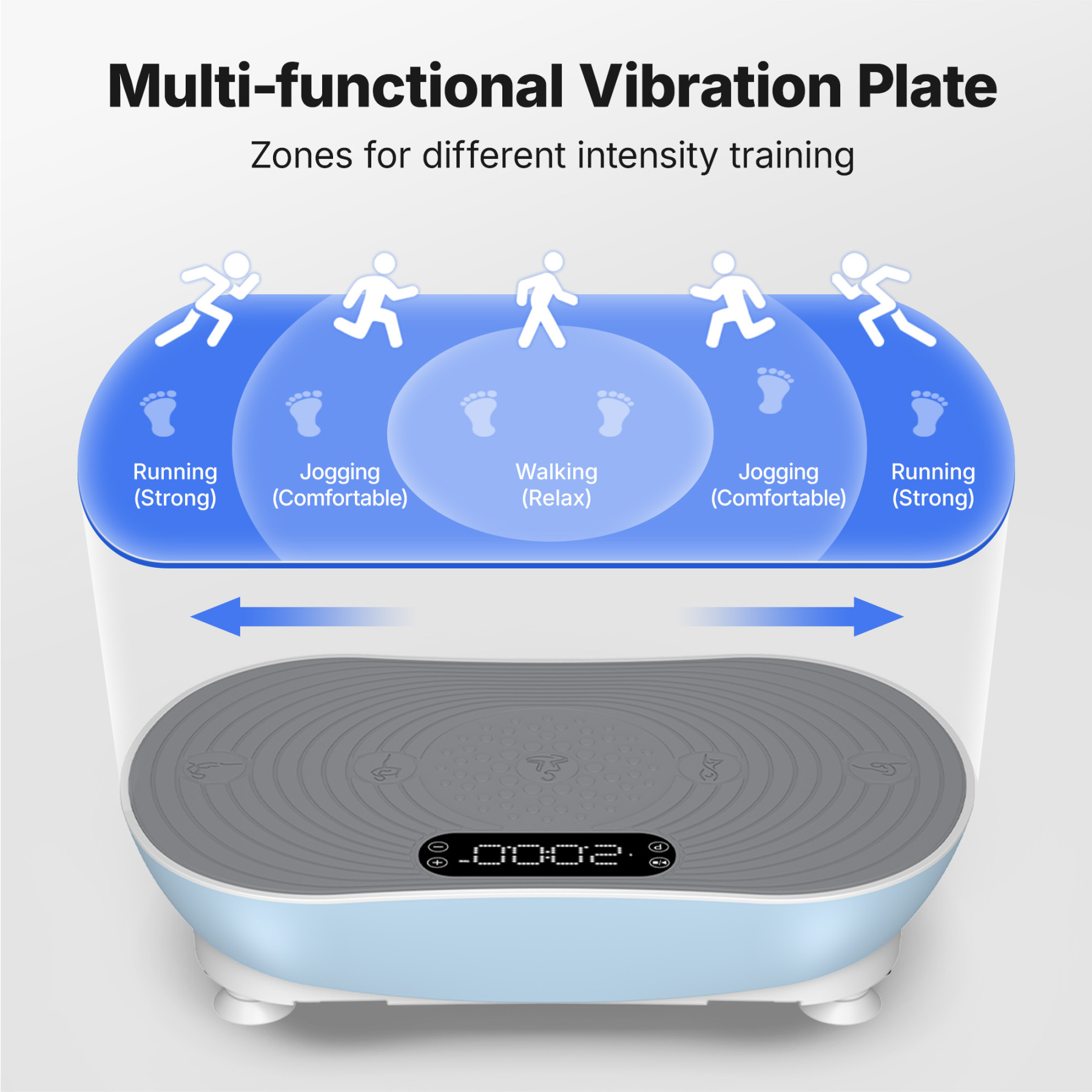 MERACH Vibration Plate Exercise Machine with LED Touch Screen, 99 Speed Levels, Bluetooth & Resistance Bands, Full Body Workout Platform for Home Fitness Training