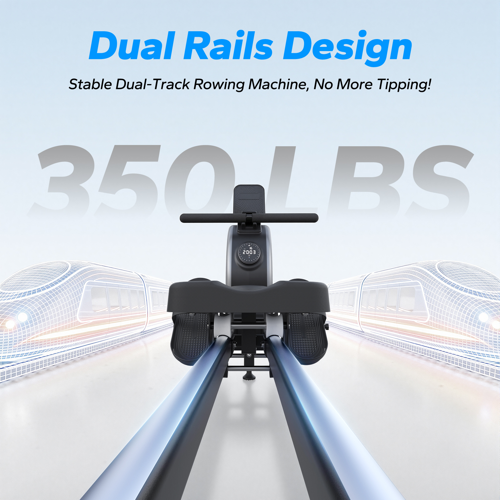 MERACH Rower Machine Bluetooth 16 levels Quiet Magnetic Smart Auto Resistance Rower for Home Use