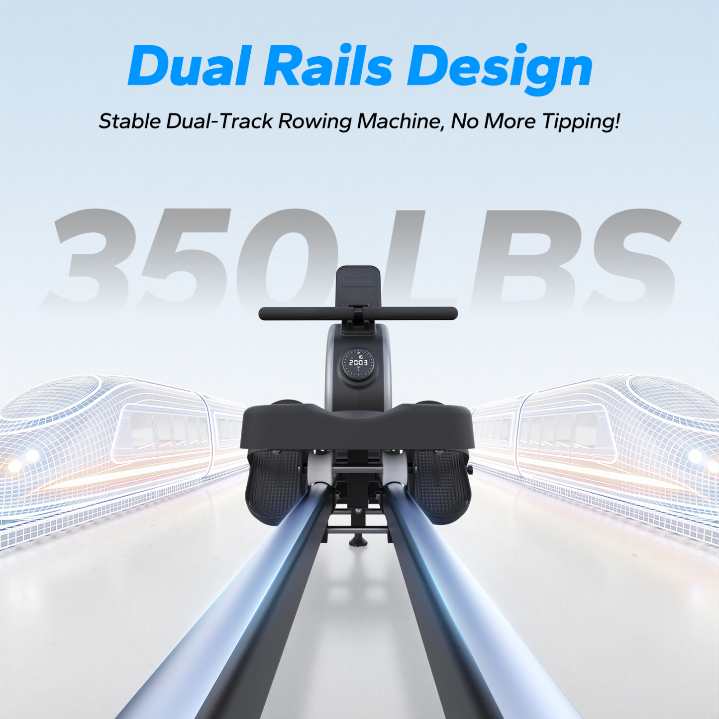 MERACH Rower Machine Bluetooth 16 levels Quiet Magnetic Smart Auto Resistance Rower for Home Use