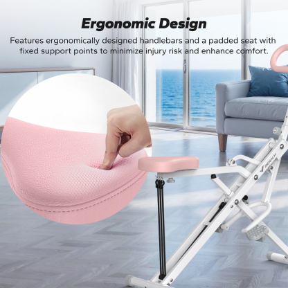 MERACH Squat Machine with 4-Level Resistance, Adjustable Home Gym Upright Rower for Glutes, Legs & Full Body Workout, Includes Device Holder