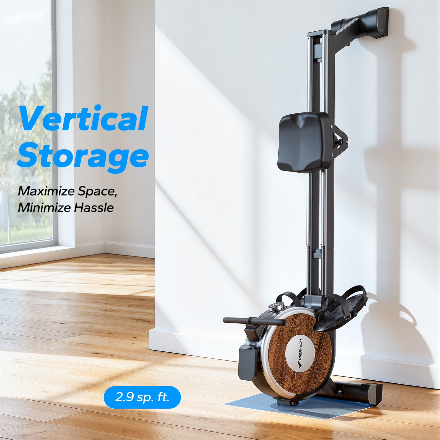 MERACH Rower Machine Bluetooth 16 levels Quiet Magnetic Smart Auto Resistance Rower for Home Use