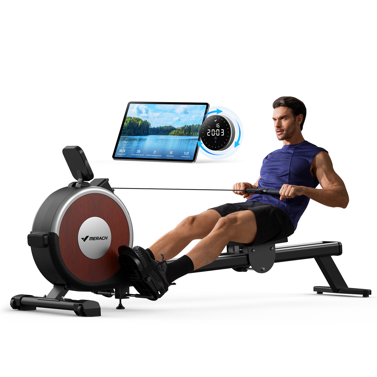 MERACH - Q1S Auto Electromagnetic Smart Rower