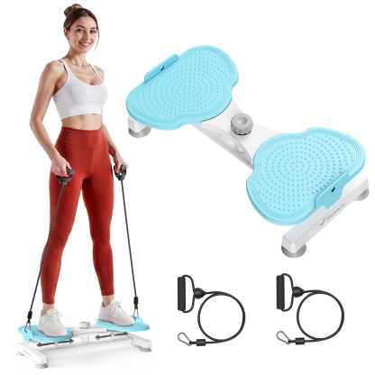 MERACH Slim Waist Twister, Silent Ab Toner for Women, 300 lbs Capacity, Core Workout Board for Home Gym, Blue