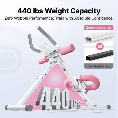 MERACH 440lbs Adjustable Ab Machine Abdominal Trainers for Full Body Workout, Foldable with Knee Protection