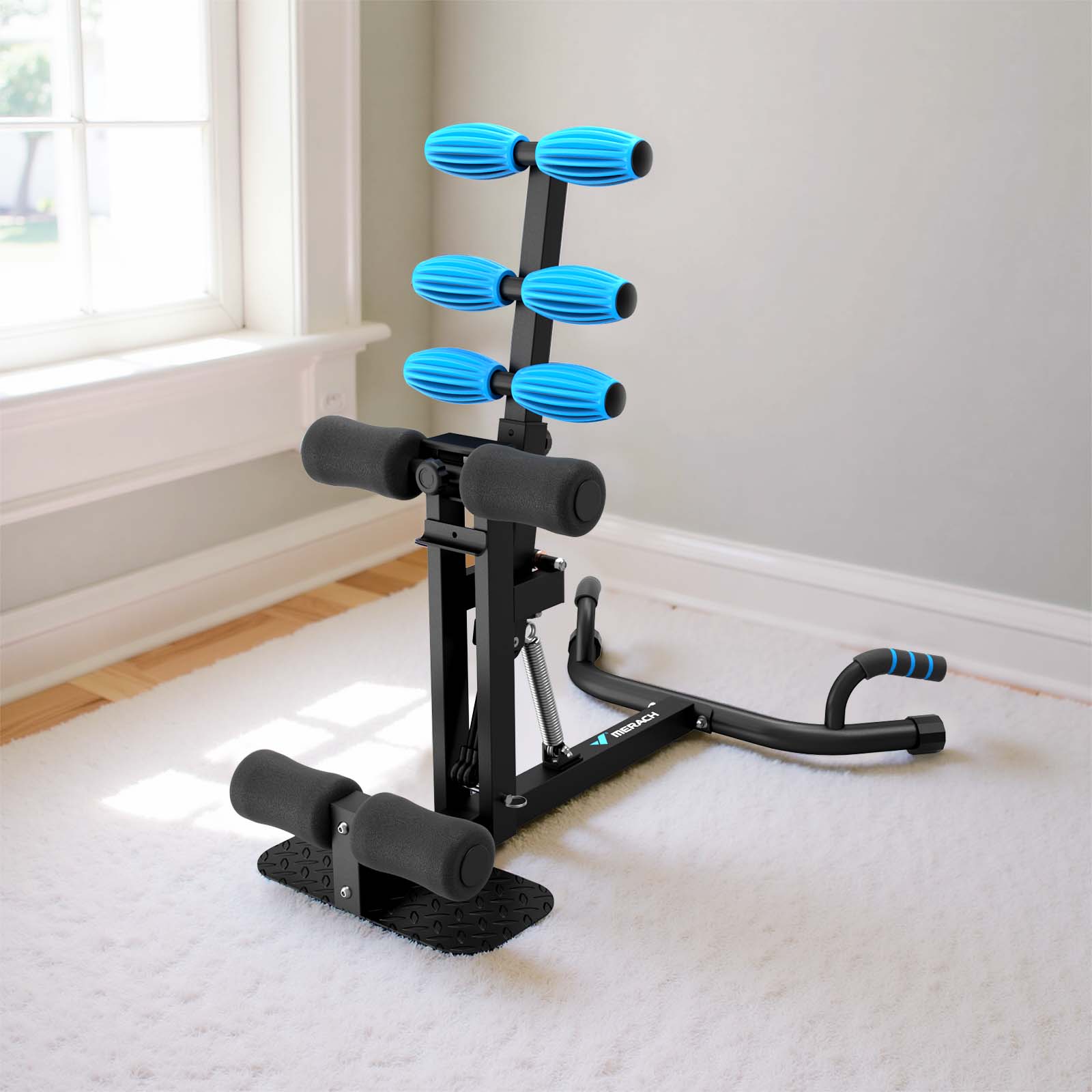 MERACH Adjustable Glutes Trainer & Deep Squat Machine - Core Leg Strengthener for Gym Workouts