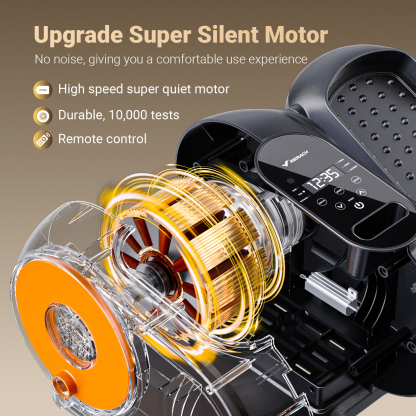 Under Desk Elliptical Machine, Ellipse Leg Exerciser with Remote Control for Home Use