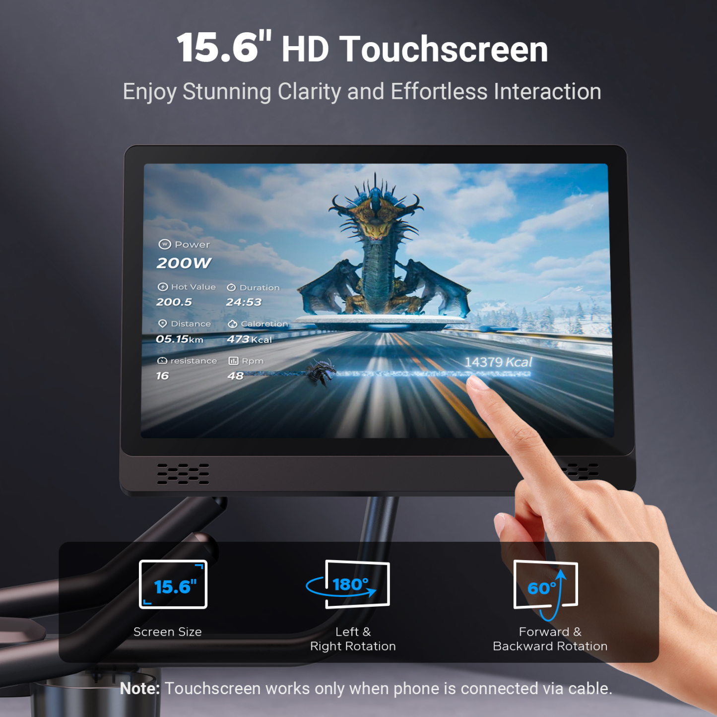 MERACH Stationary Exercise Bike with 1080P HD screen Low Noise for Indoor Workout Cycling Bike with 330lbs Weight Capacity Flywheel Weight 40lbs