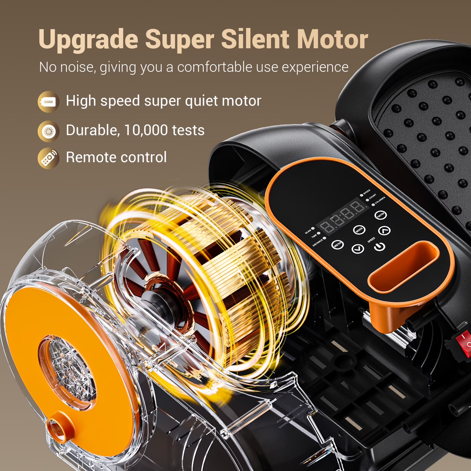 MERACH Under Desk Elliptical Machine, 12-Speed Quiet Seated Pedal Exerciser for Home Office, Seniors & Leg Exercise