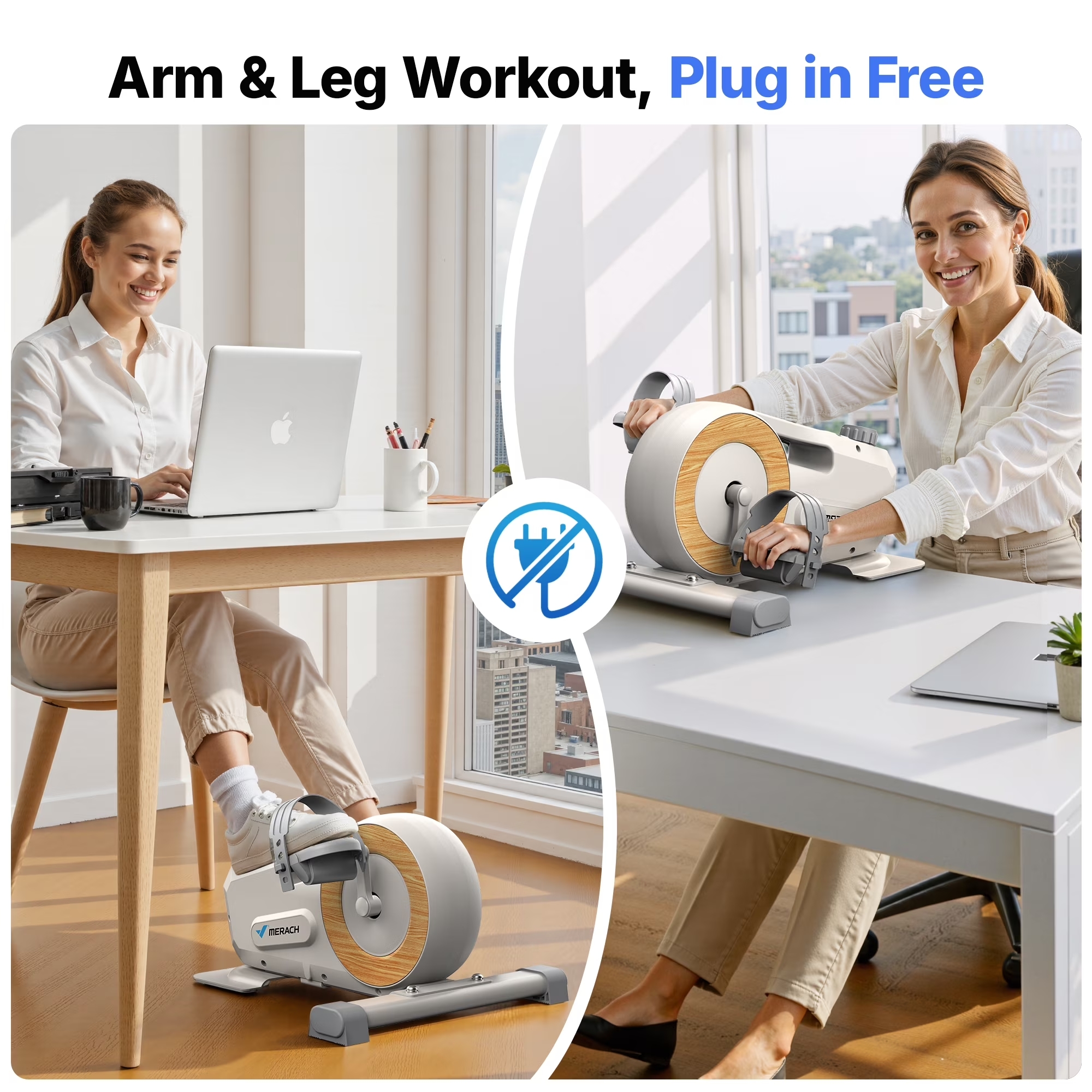 MERACH Recumbent Exercise Bike, Under Desk Bike, Magnetic Pedal Exerciser for Arm/Leg Exercise, Home/Office WorkoutMERACH Recumbent Exercise Bike, Under Desk Bike, Magnetic Pedal Exerciser for Arm/Leg Exercise, Home/Office Workout