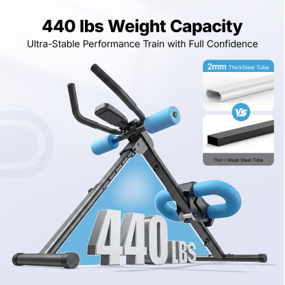 MERACH Abdominal Trainers Adjustable Ab Machine Full Body Workout for Home Gym Foldable Knee Protection Abdominal Exercise Machine for Home Core Ab Exercise System Trainer