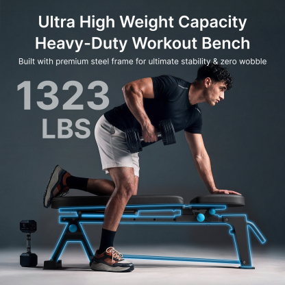 MERACH Adjustable Weight Bench Hold up to 1323lbs, Foldable Workout Bench Press for Home Gym Fitness Strength Training