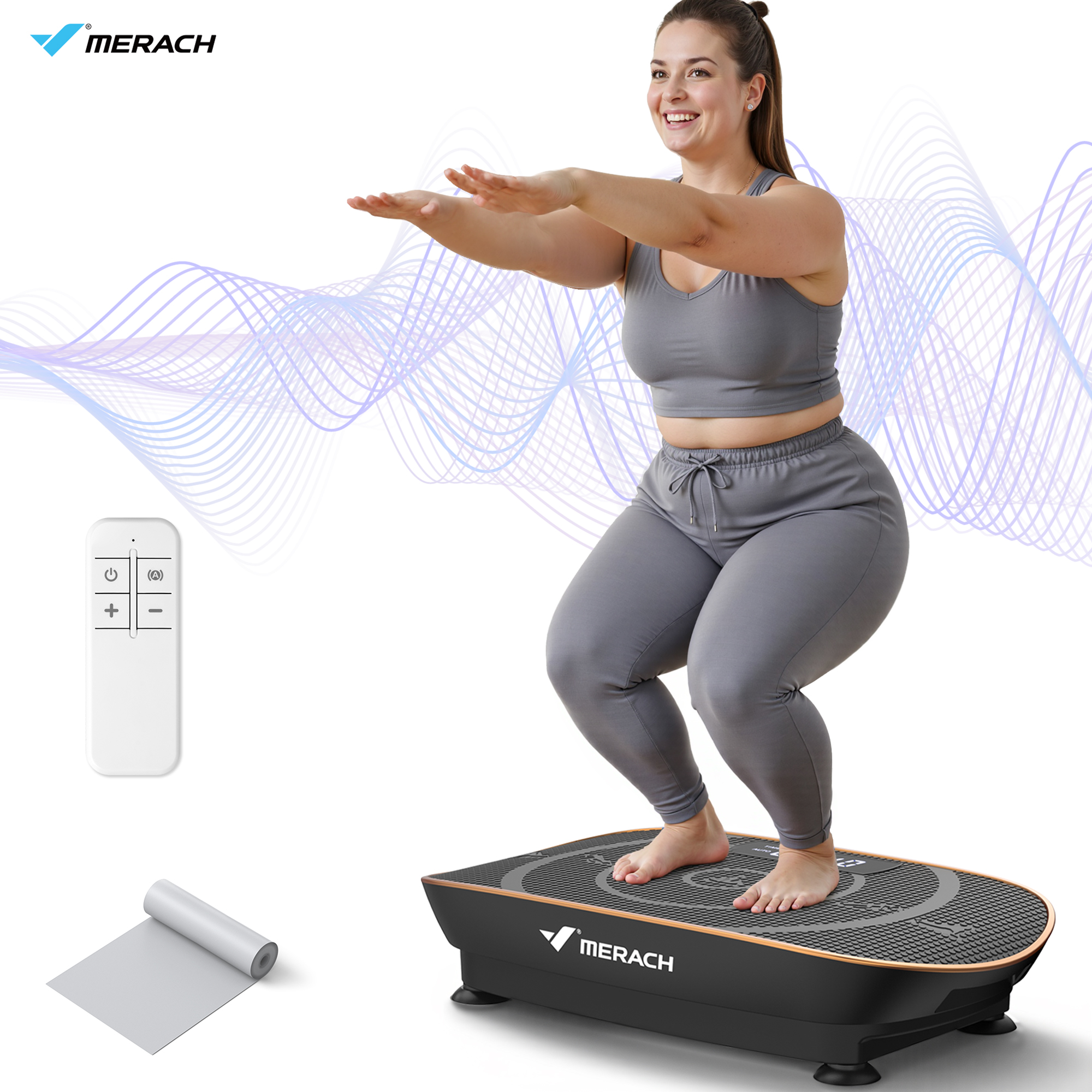 MERACH Vibration Plate Exercise Machine, Whole Body Shake Plate Exercise Machine with Remote Control