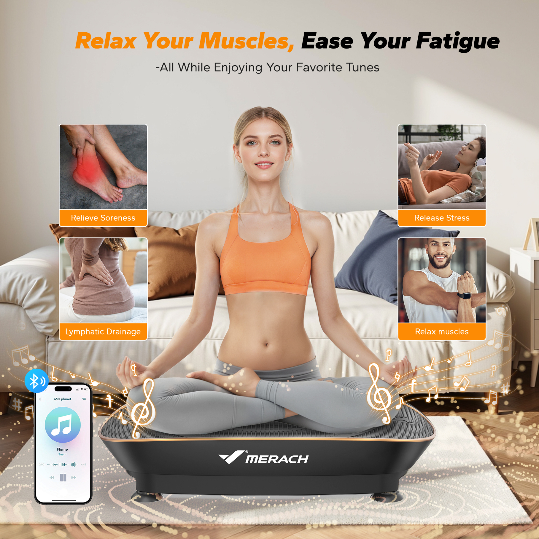 MERACH Vibration Plate Exercise Machine, Whole Body Shake Plate Exercise Machine with Remote Control