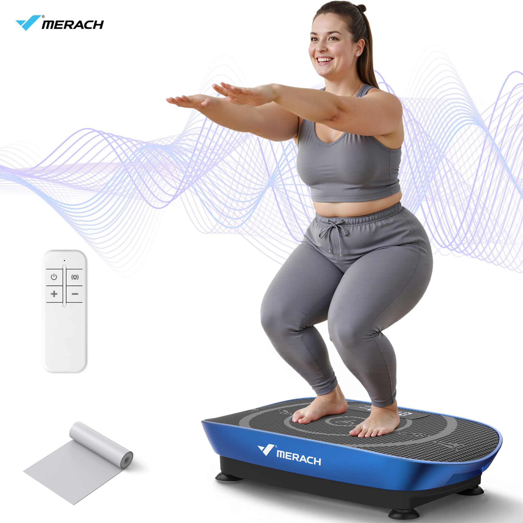 MERACH Vibration Plate Exercise Machine, Whole Body Shake Plate Exercise Machine with Remote Control