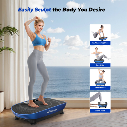 MERACH Vibration Plate Exercise Machine – Whole Body Workout For Home, Gray, MR-2398-US
