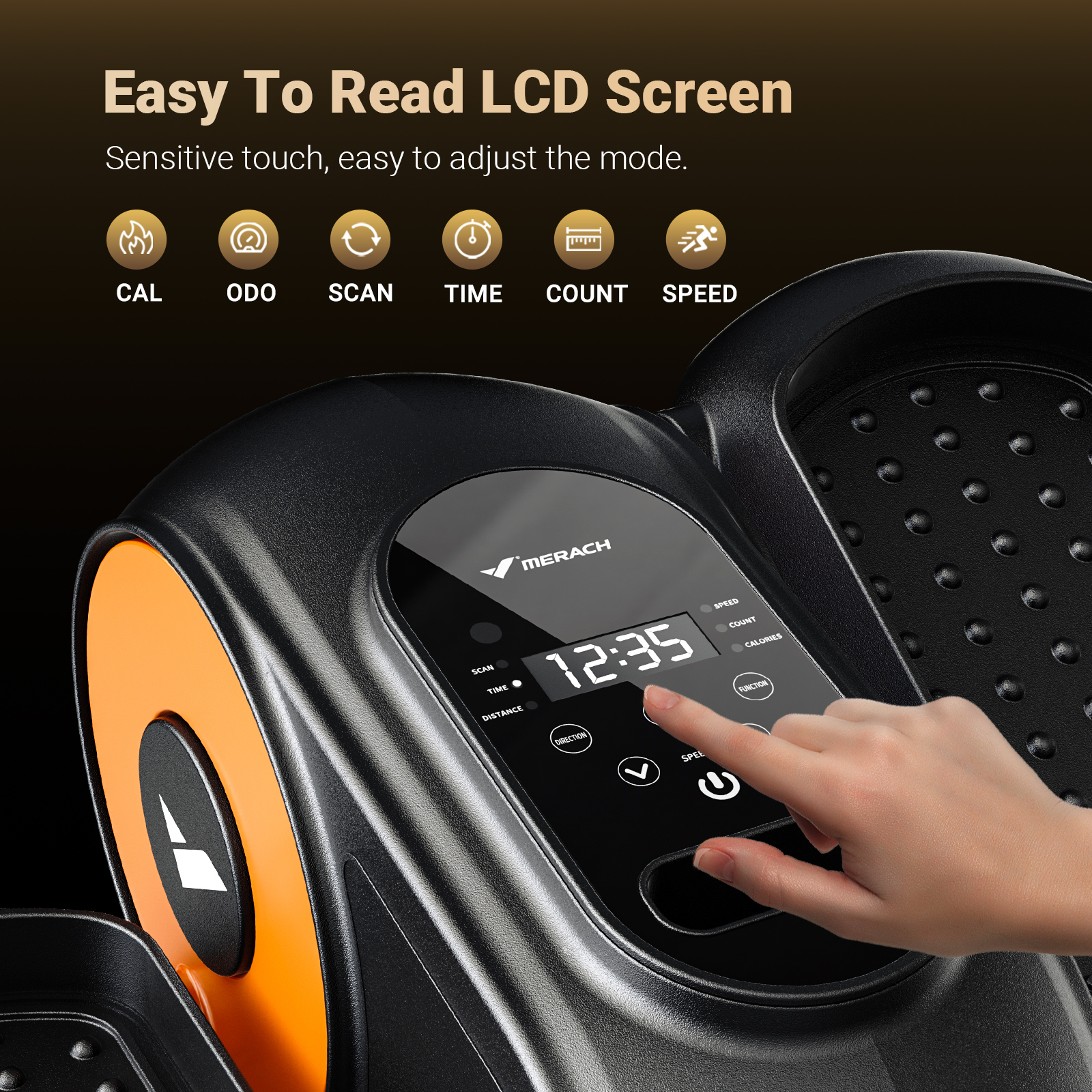 Under Desk Elliptical Machine, Ellipse Leg Exerciser with Remote Control for Home Use