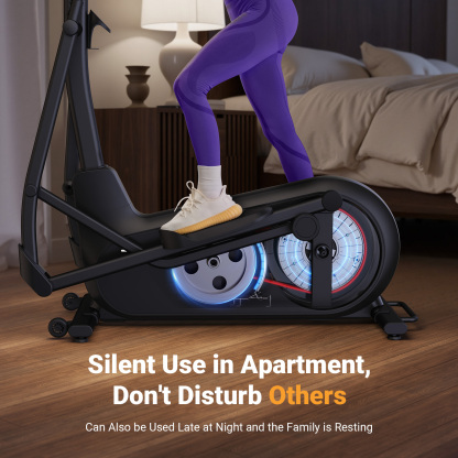 MERACH Elliptical Machine, Elliptical Exercise Machine with 18.5IN Stride, Hyper-Quiet Magnetic Drive System, Elliptical Trainer with 8 Resistance Levels, 400LBS Loading Capacity