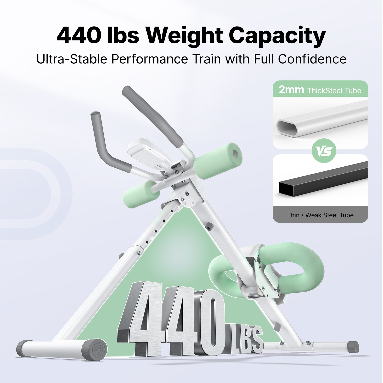 MERACH Ab Machine for Exercise, Adjustable Abdominal Workout machine for Home Gym, Foldable, Knee Protection