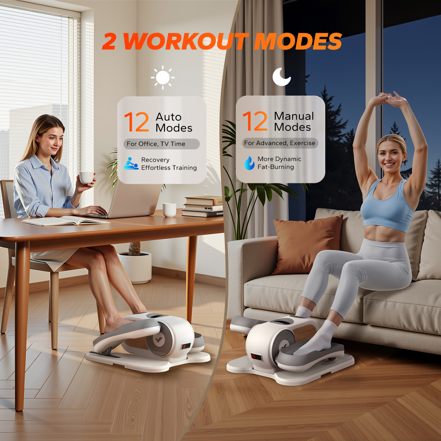 MERACH Under Desk Elliptical Machine, Compact, Quiet & Portable Seated Pedal Exerciser with Adjustable Speed, LED Display, Ideal Mini Ellipticals Elliptical Trainers for Home or Office