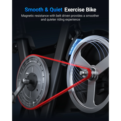 MERACH Indoor Cycling Bike, Exercise Bike for Home with Magnetic Resistance, Bluetooth Stationary Bike with APP Data Tracking, and Tablet Holder