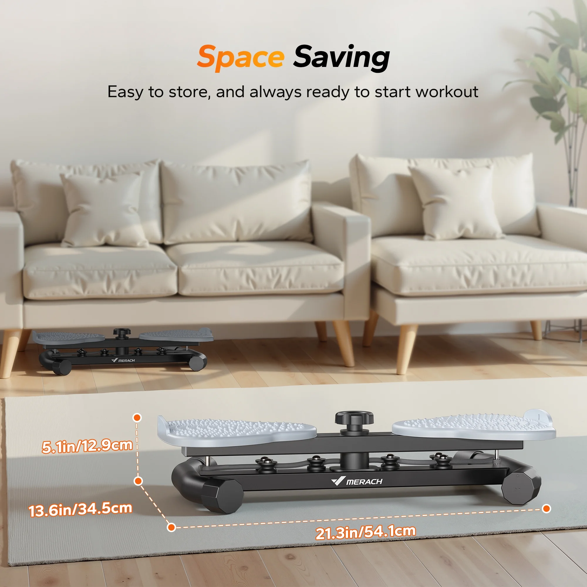 MERACH Slim Waist Twister - 300 lbs Silent Ab Toner Machine for Women, Core Workout Board, Home Gym Equipment for Hourglass Figure & Love Handle Reduction