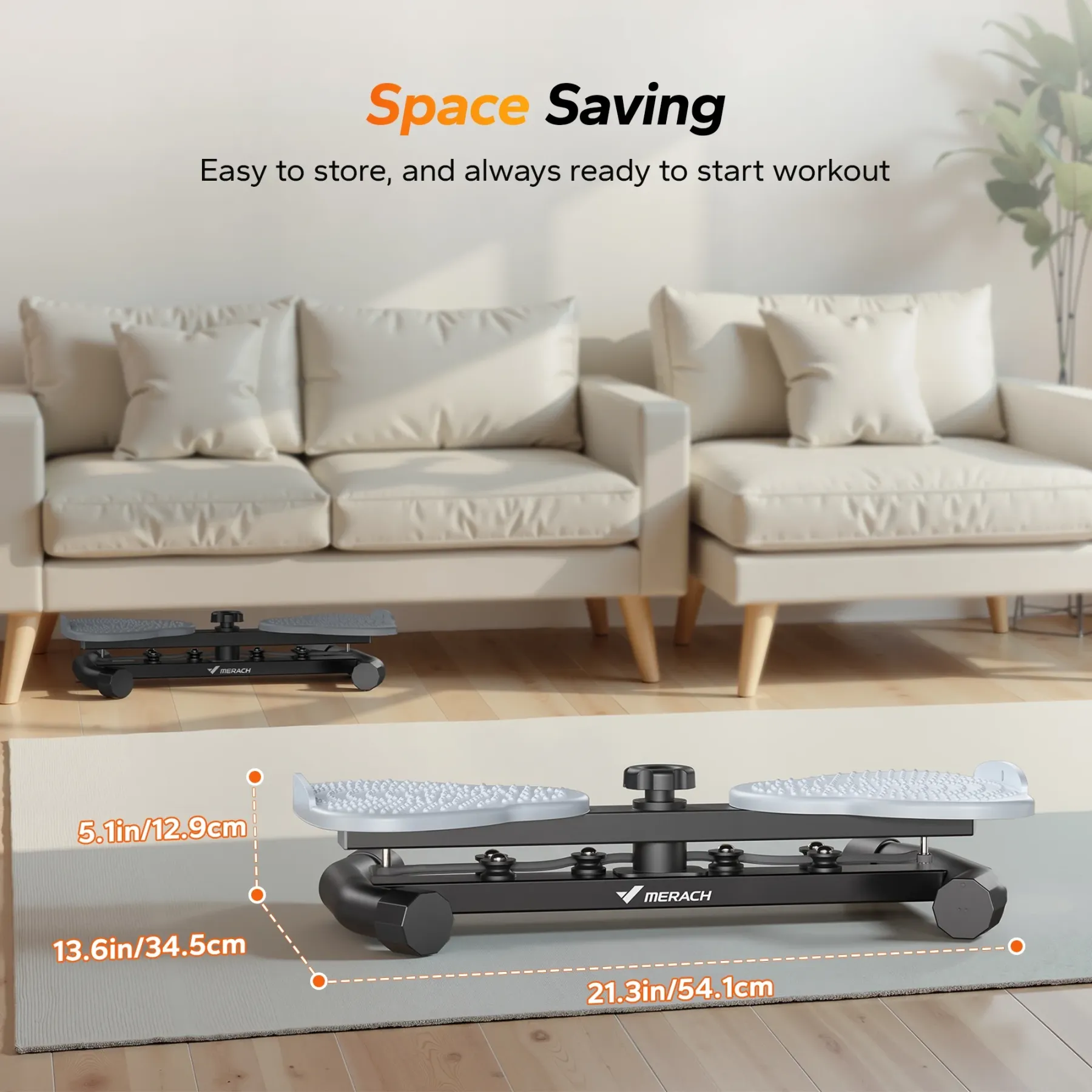 MERACH Slim Waist Twister - 300 lbs Silent Ab Toner Machine for Women, Core Workout Board, Home Gym Equipment for Hourglass Figure & Love Handle Reduction