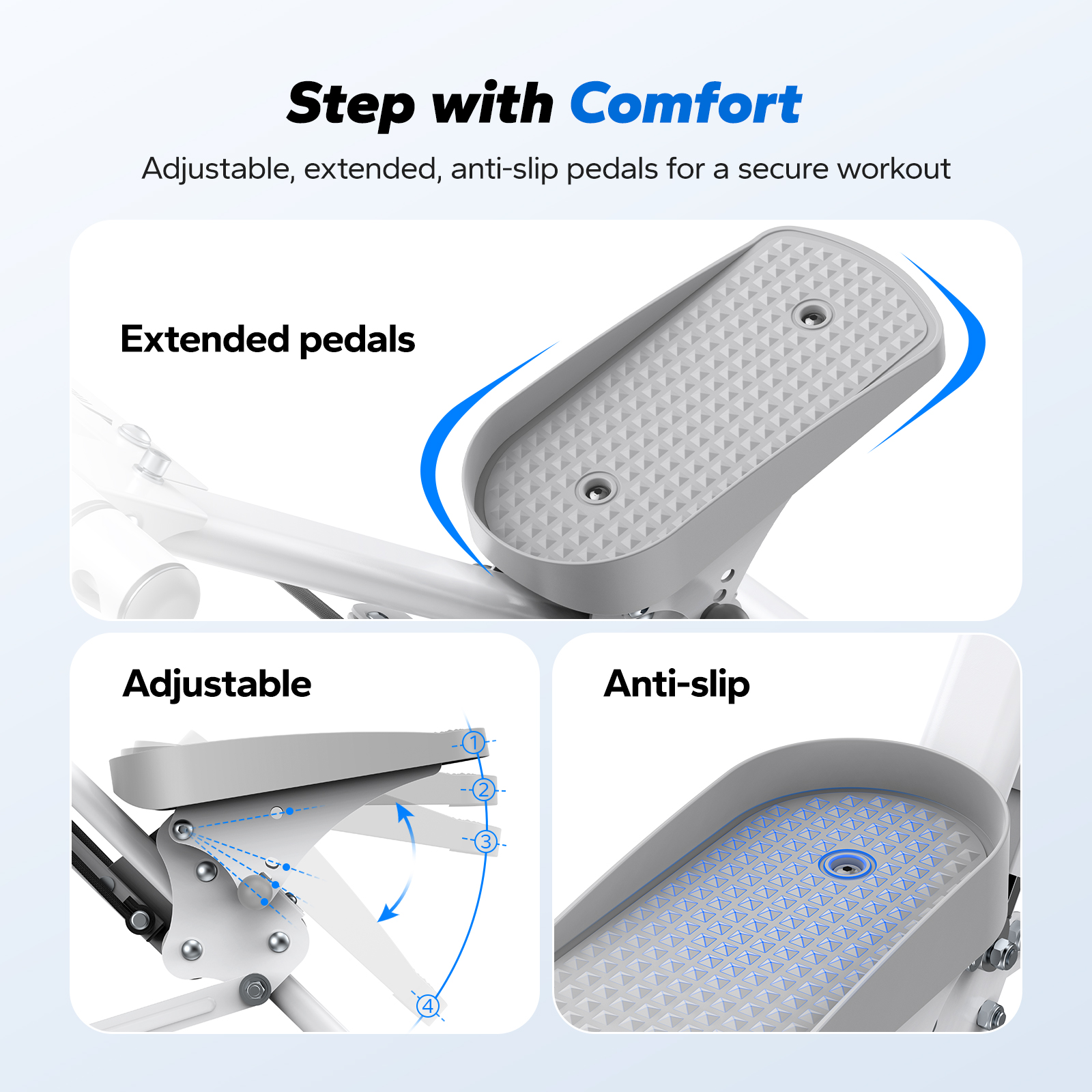 MERACH Cardio Climber Stepper Elliptical Exercise Machine, 3 in 1 Fitness Machines, Full Body Workout Cross Trainer with Adjustable Incline & 95% Pre-Assembled