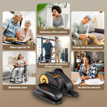 MERACH Under Desk Elliptical Machine, 12-Speed Quiet Seated Pedal Exerciser for Home Office, Seniors & Leg Exercise