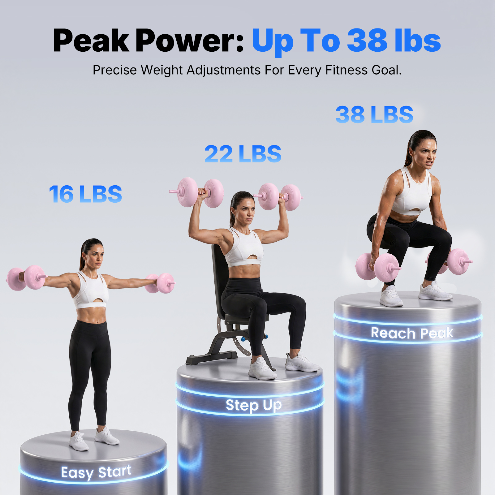 MERACH Adjustable Soft Dumbbell Set, Kettlebells and Barbell Weight Set for Home Gym, 45lbs