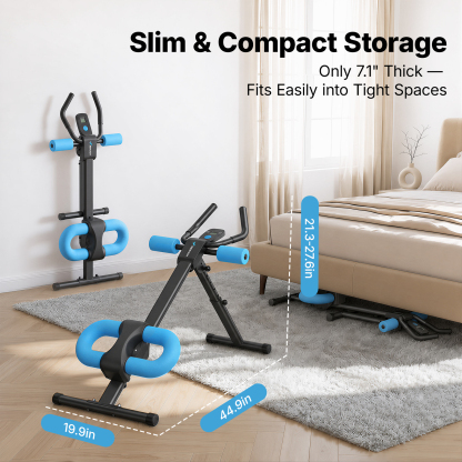 MERACH Abdominal Trainers Adjustable Ab Machine Full Body Workout for Home Gym Foldable Knee Protection Abdominal Exercise Machine for Home Core Ab Exercise System Trainer