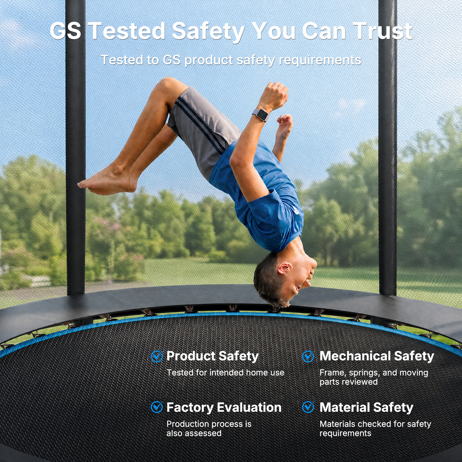 MERACH 6FT Trampoline for Kids with Enclosure, Ladder, Lights & Sprinkler, Outdoor Mini Trampoline for Small Backyard