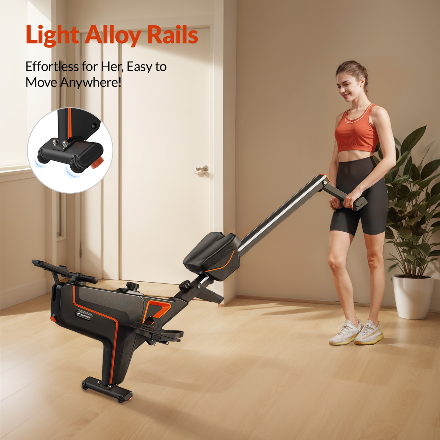 MERACH Foldable Magnetic Rowing Machine 350lbs Weight Capacity, 16 Levels Resistance Quiet Rower with Bluetooth for Home Workout