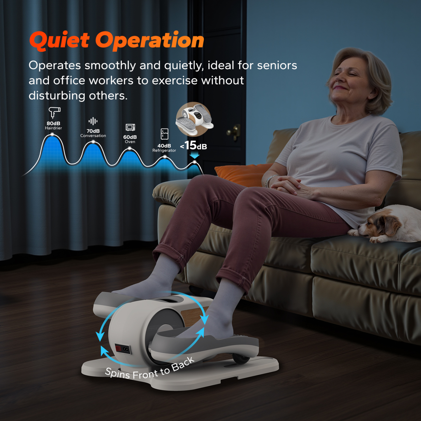 MERACH Under Desk Elliptical Machine, Compact, Quiet & Portable Seated Pedal Exerciser with Adjustable Speed, LED Display, Ideal Mini Ellipticals Elliptical Trainers for Home or Office