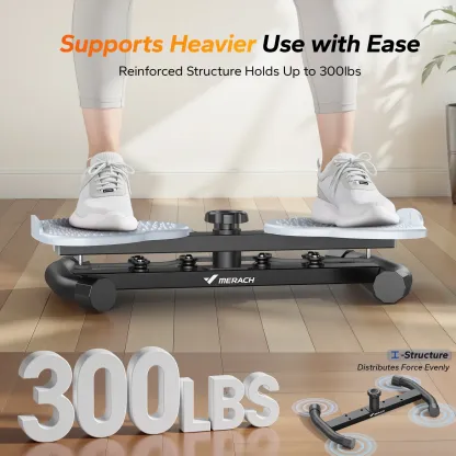 MERACH Slim Waist Twister - 300 lbs Silent Ab Toner Machine for Women, Core Workout Board, Home Gym Equipment for Hourglass Figure & Love Handle Reduction