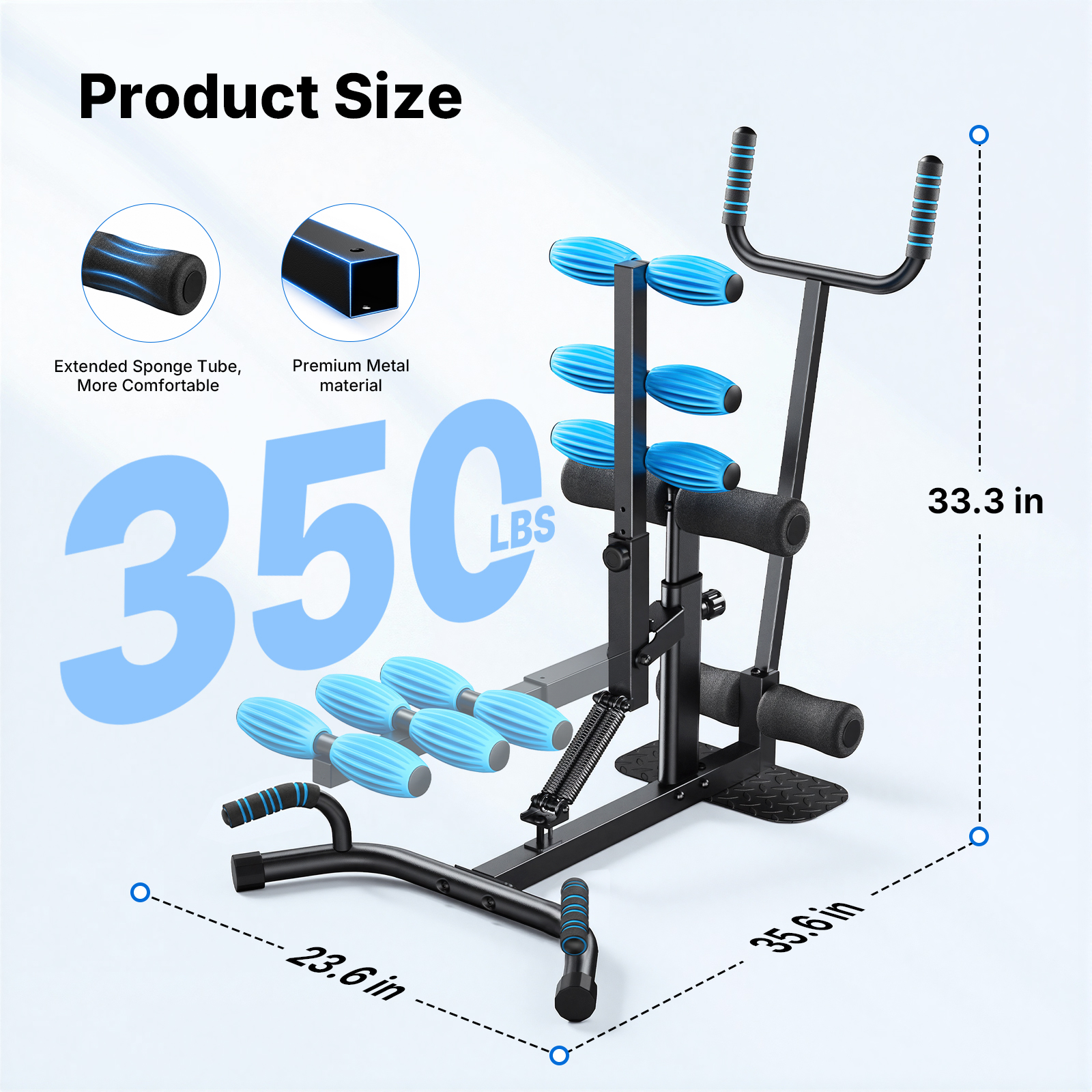 MERACH Deep Squat Machine with Handle, Adjustable Squat Assist Trainer for Home Gym, Hold up to 350lbs