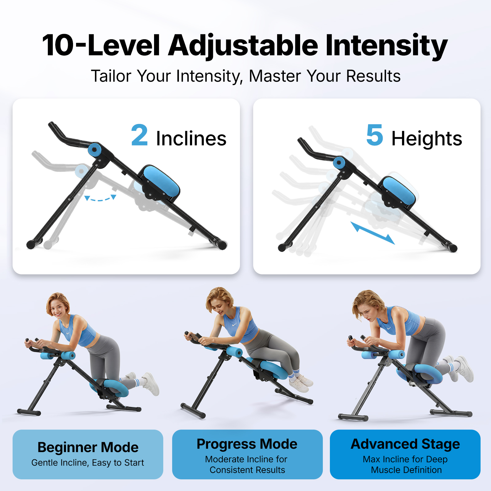 MERACH Abdominal Trainers Adjustable Ab Machine Full Body Workout for Home Gym Foldable Knee Protection Abdominal Exercise Machine for Home Core Ab Exercise System Trainer