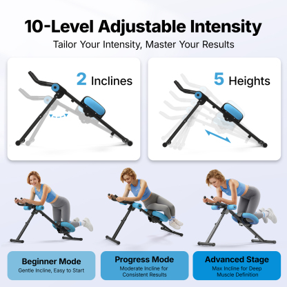 MERACH Abdominal Trainers Adjustable Ab Machine Full Body Workout for Home Gym Foldable Knee Protection Abdominal Exercise Machine for Home Core Ab Exercise System Trainer