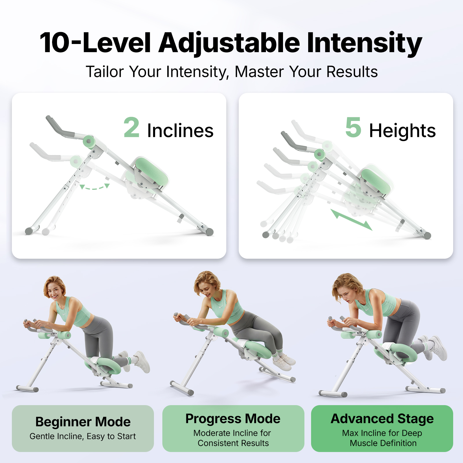 MERACH Ab Machine for Exercise, Adjustable Abdominal Workout machine for Home Gym, Foldable, Knee Protection