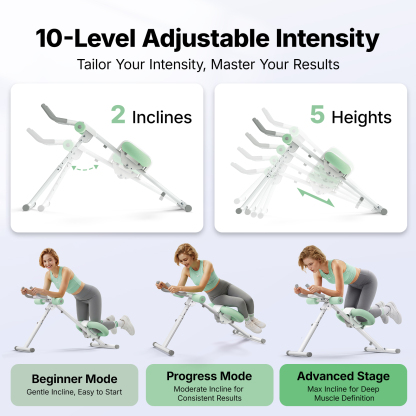 MERACH Ab Machine for Exercise, Adjustable Abdominal Workout machine for Home Gym, Foldable, Knee Protection